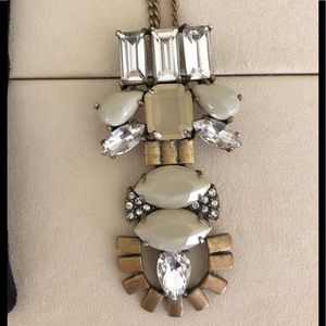 J Crew 32” necklace w/ stone pendant.